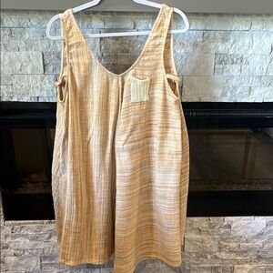 Cleo + Wolf Sleeveless Striped Summer oversized tank top, Large